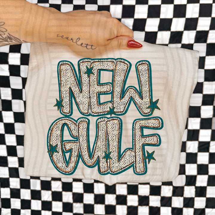 Teal Dotty DTF Print