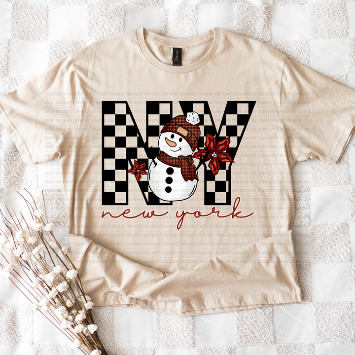 Snowman States DTF Print