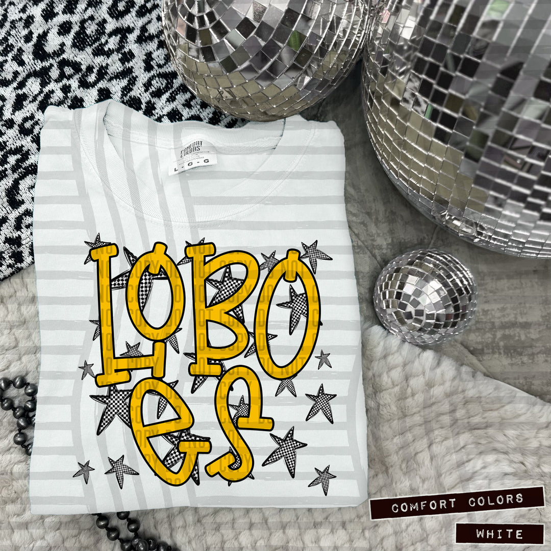 Yellow Staggered DTF Print