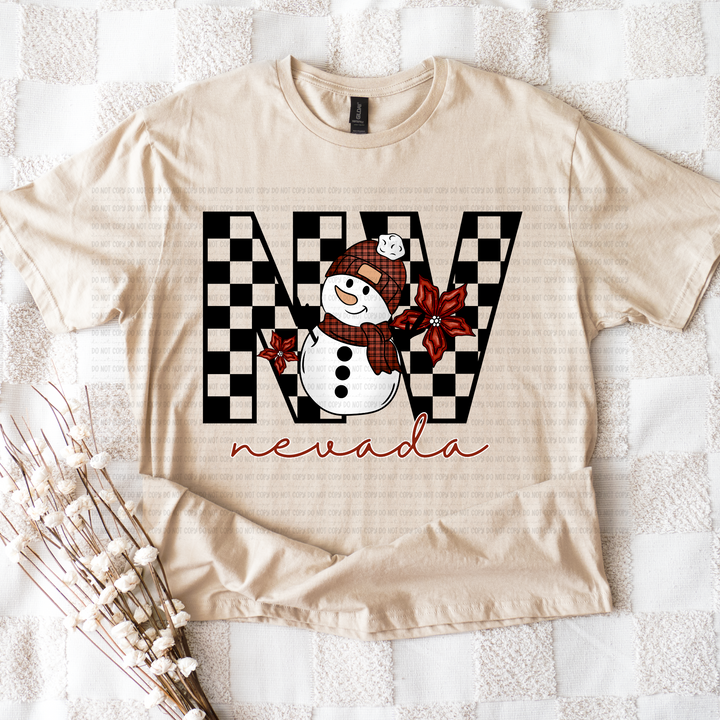 Snowman States DTF Print