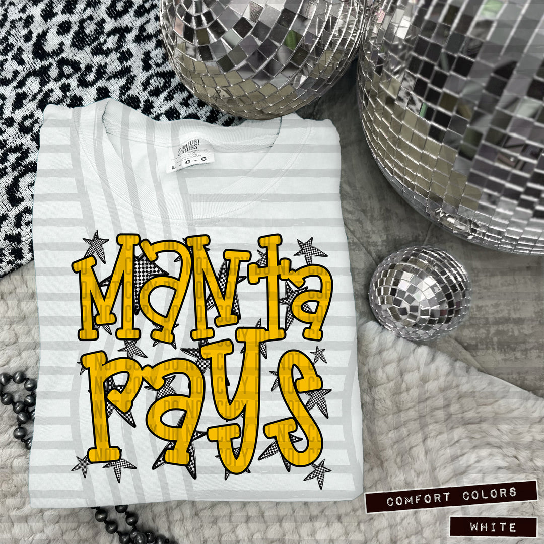 Yellow Staggered DTF Print