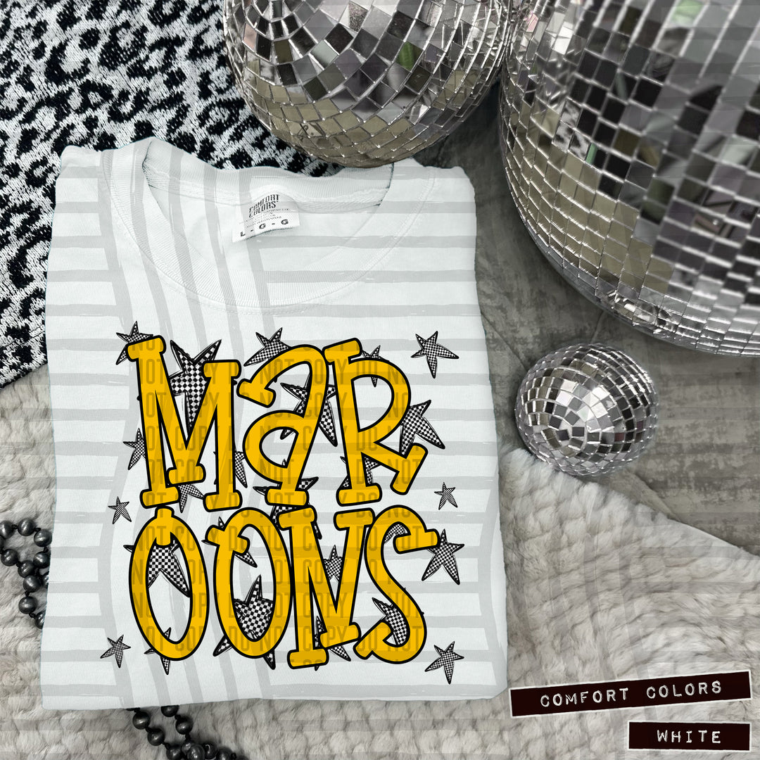 Yellow Staggered DTF Print