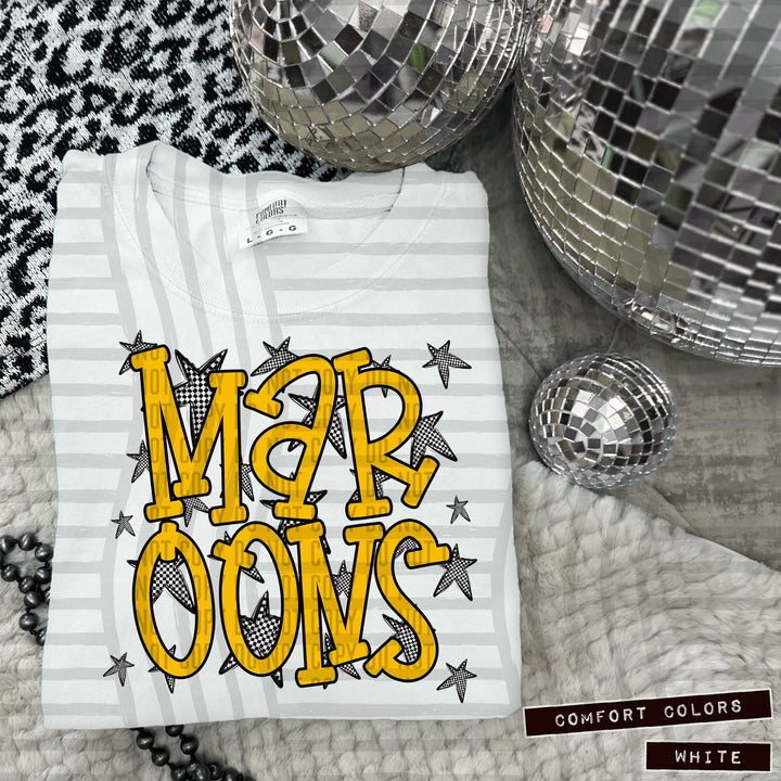 Yellow Staggered DTF Print