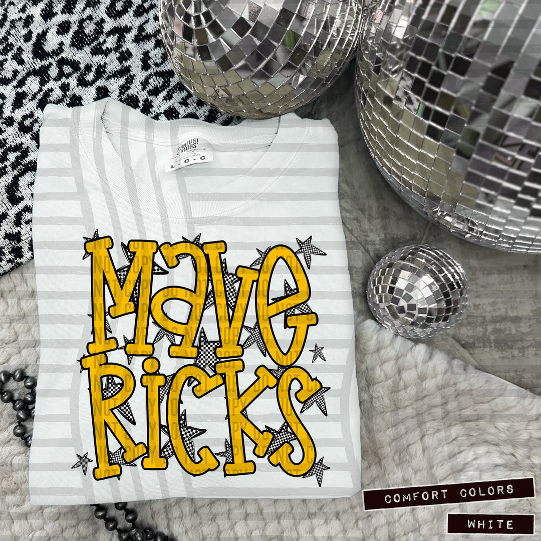 Yellow Staggered DTF Print