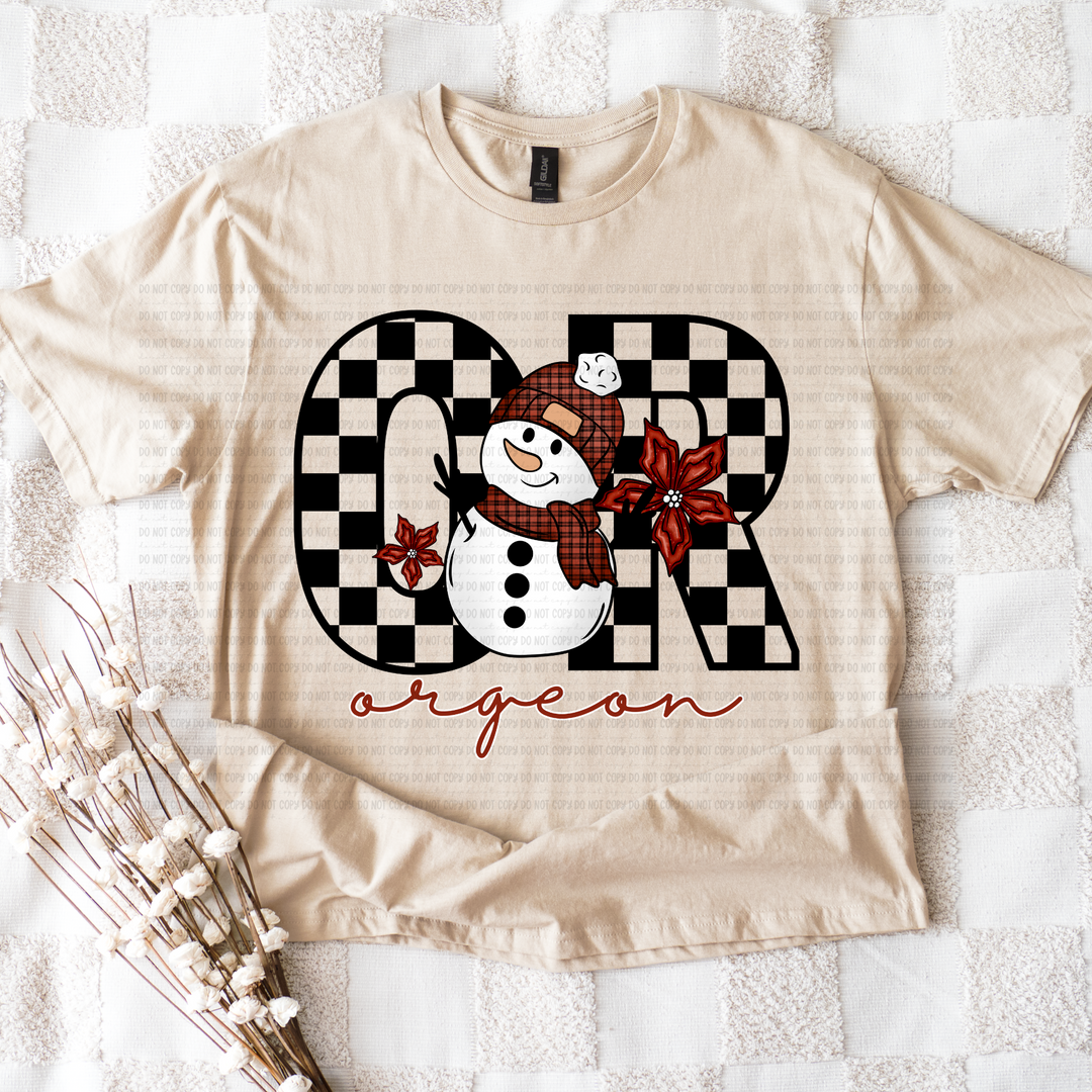 Snowman States DTF Print