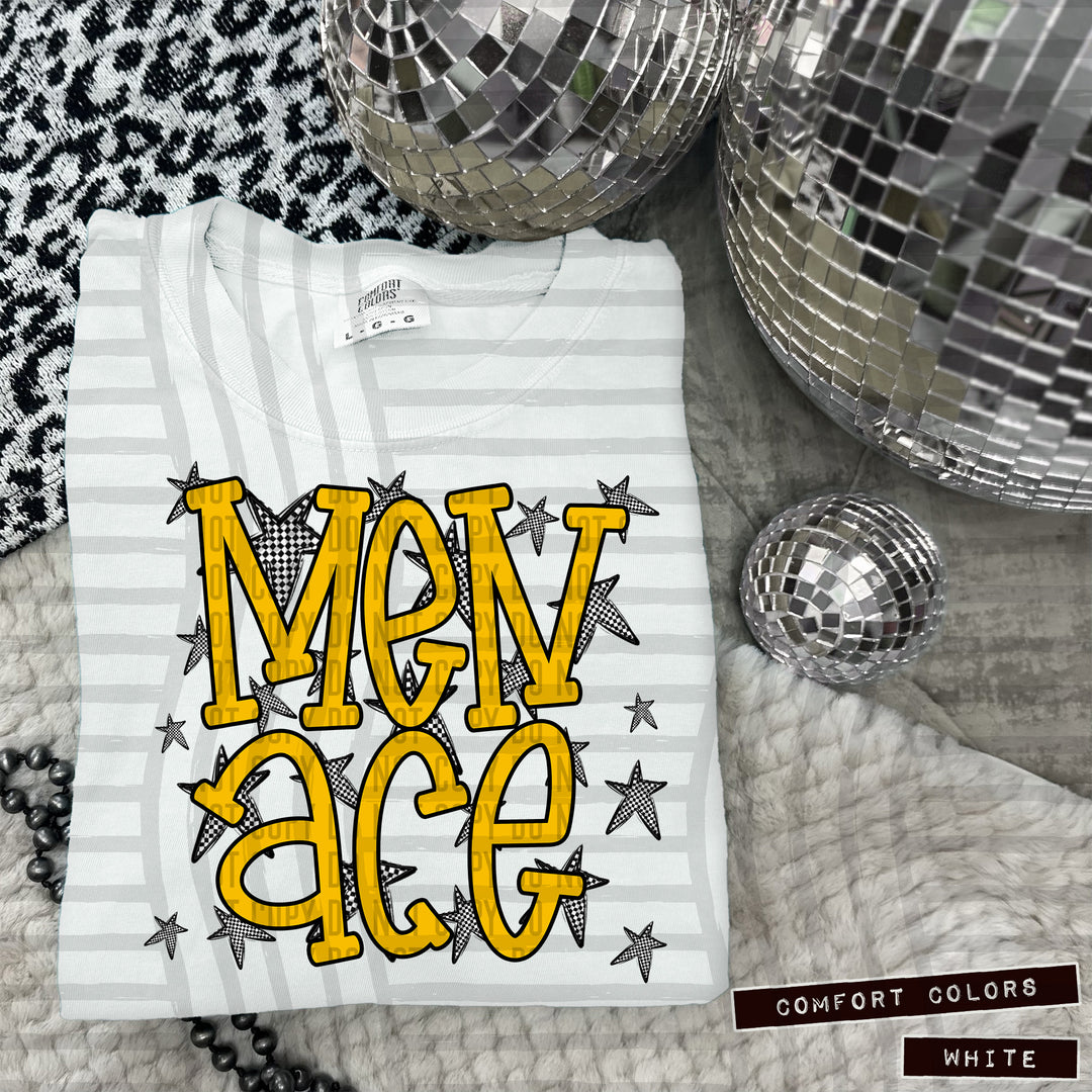 Yellow Staggered DTF Print