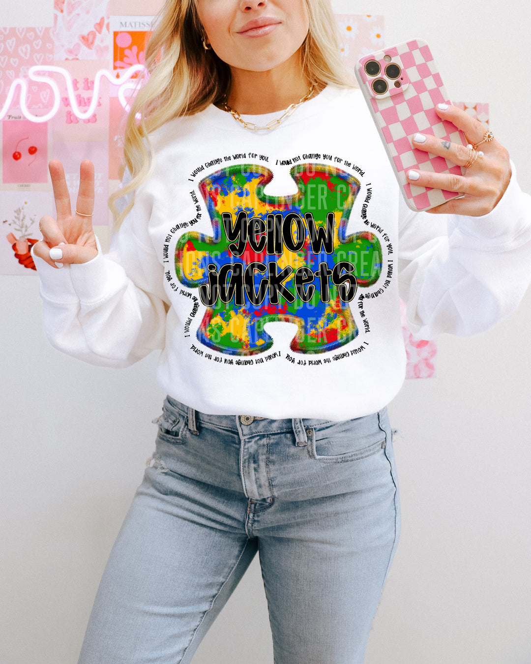 Autism Awareness Puzzle Mascots DTF Print