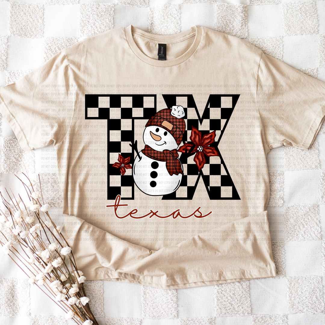 Snowman States DTF Print