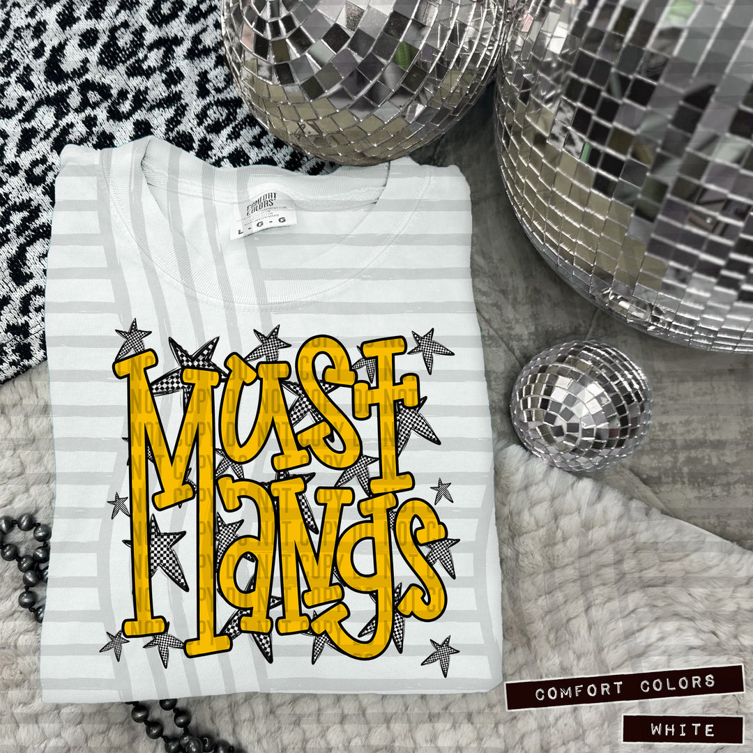 Yellow Staggered DTF Print