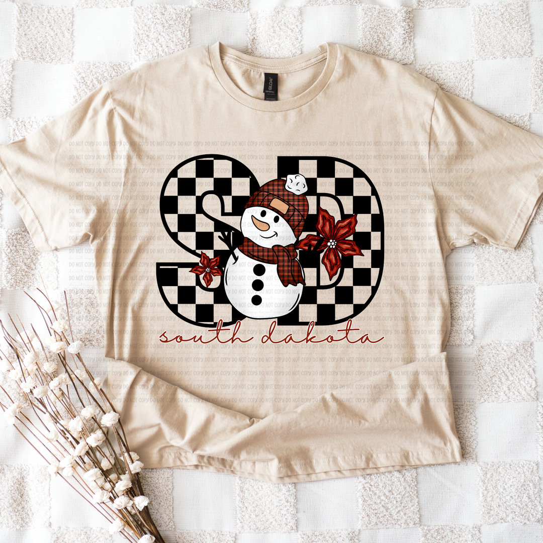 Snowman States DTF Print