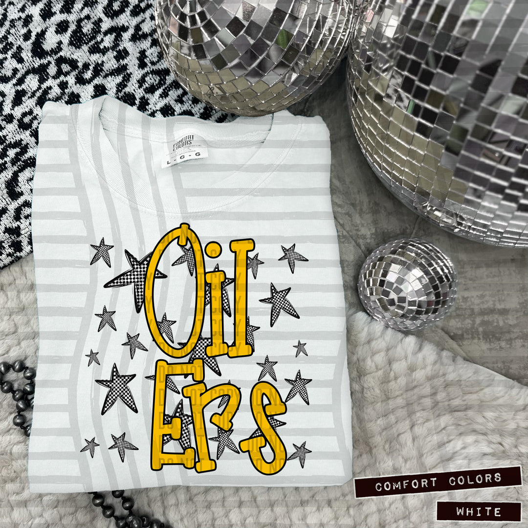 Yellow Staggered DTF Print