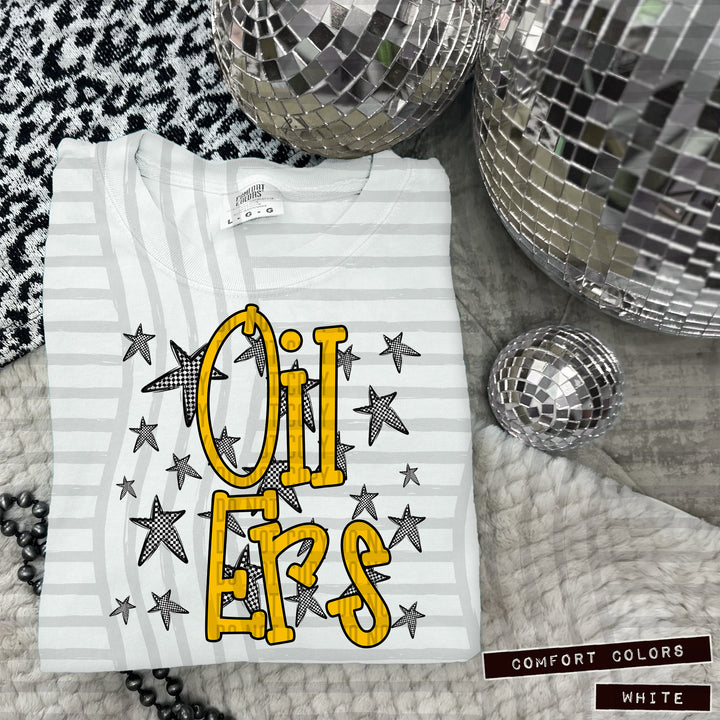 Yellow Staggered DTF Print