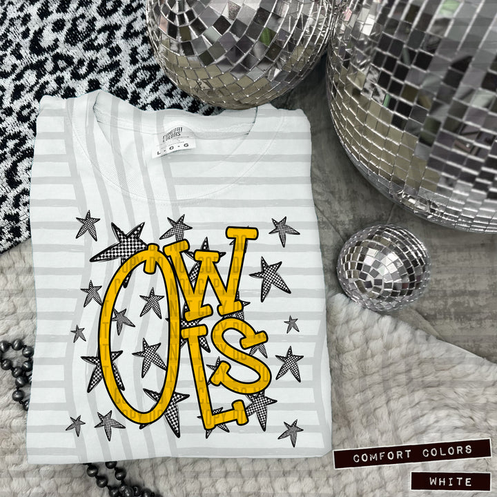 Yellow Staggered DTF Print