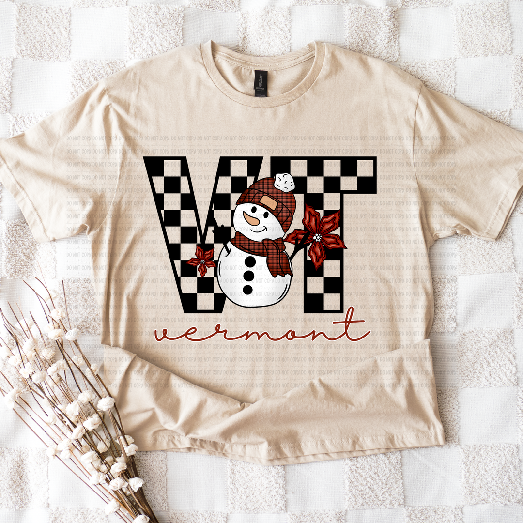 Snowman States DTF Print