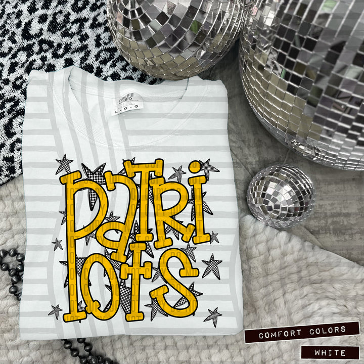 Yellow Staggered DTF Print