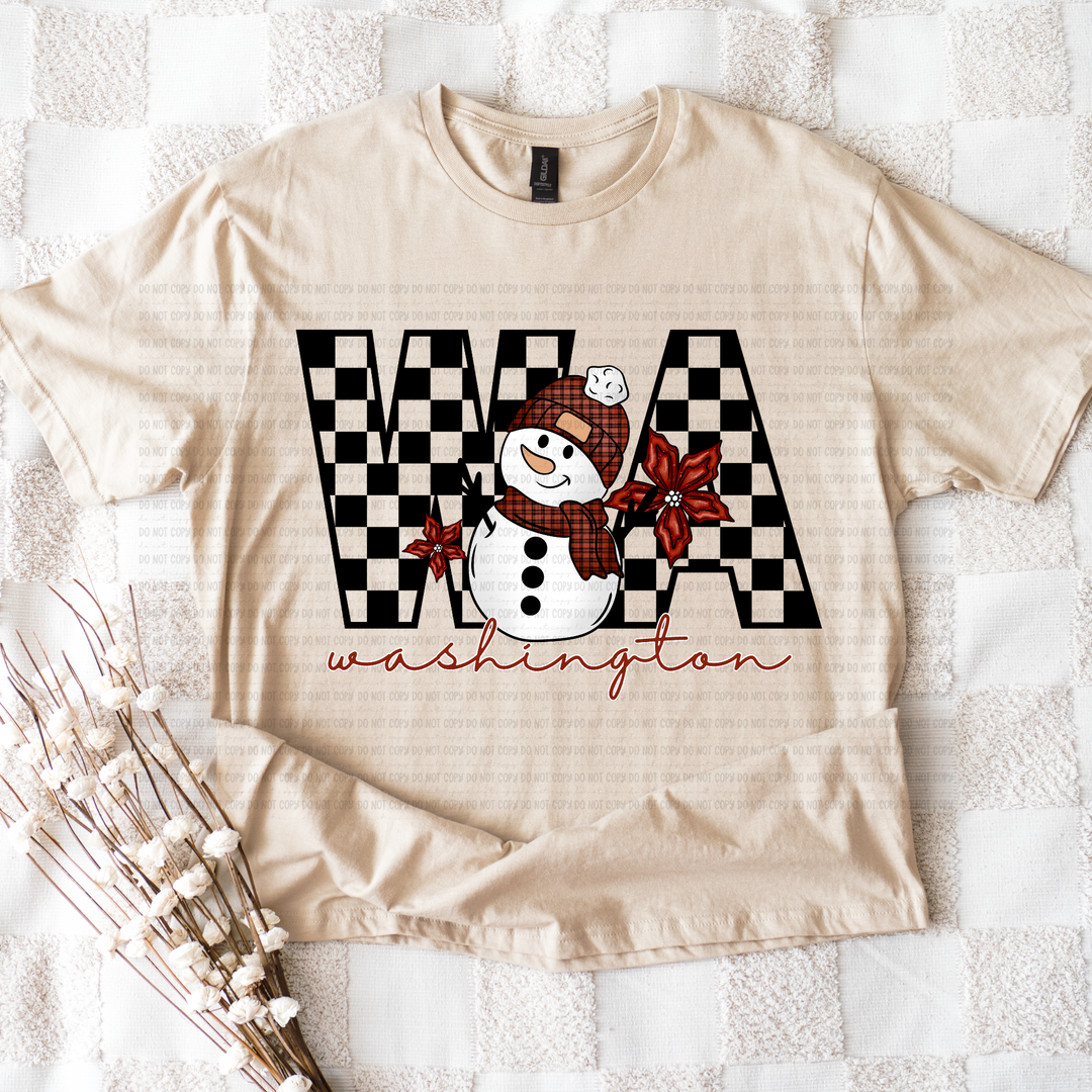 Snowman States DTF Print