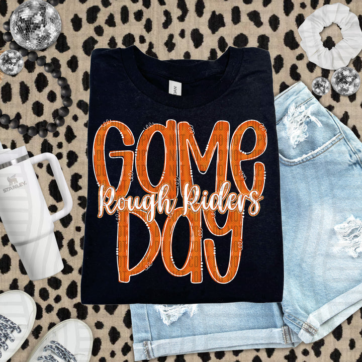 Doodle Gameday Burnt Orange DTF Print