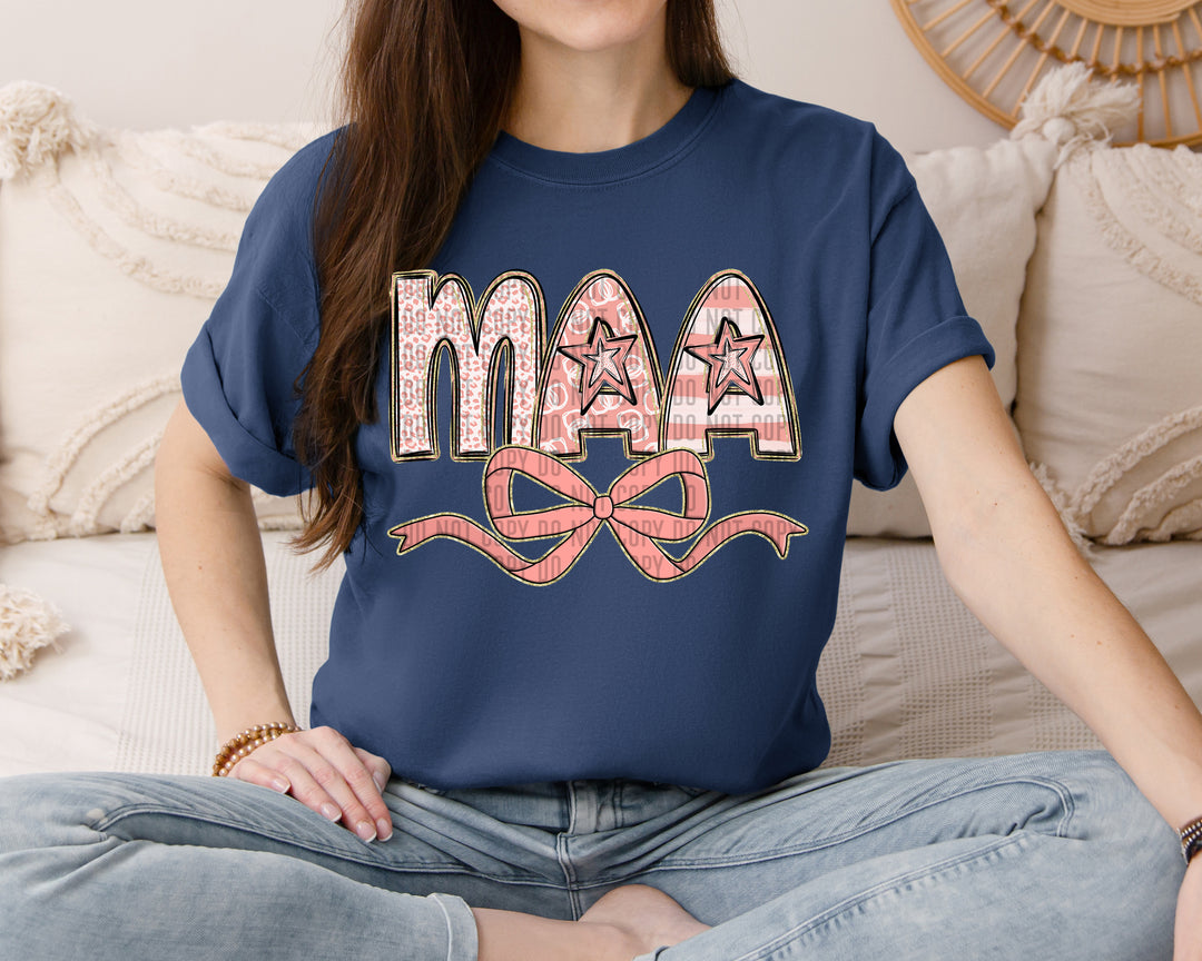 Apricot With Bow DTF Print