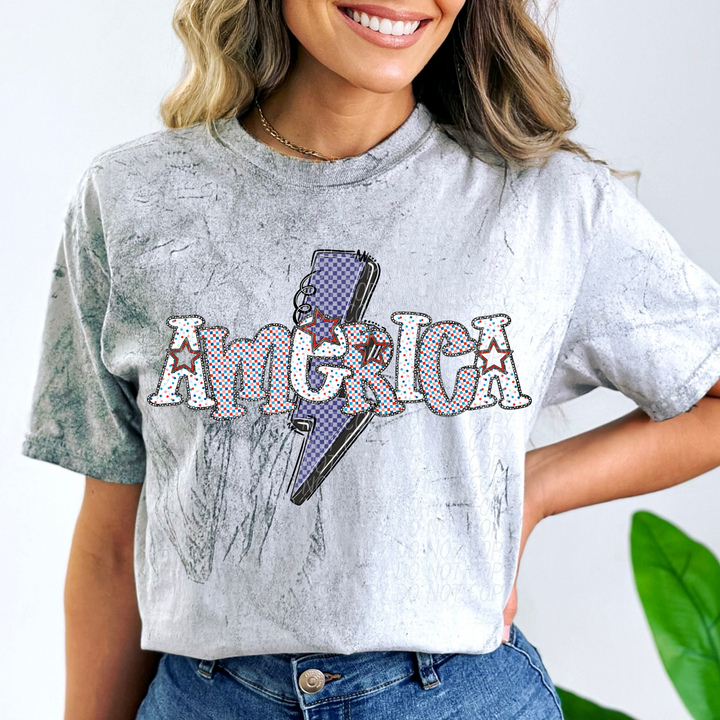 America Bolt DTF Print