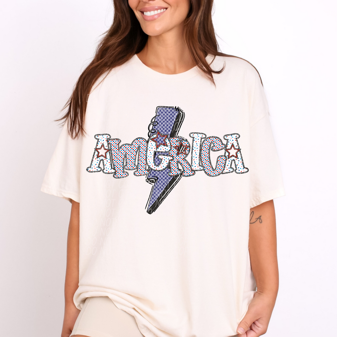 America Bolt DTF Print