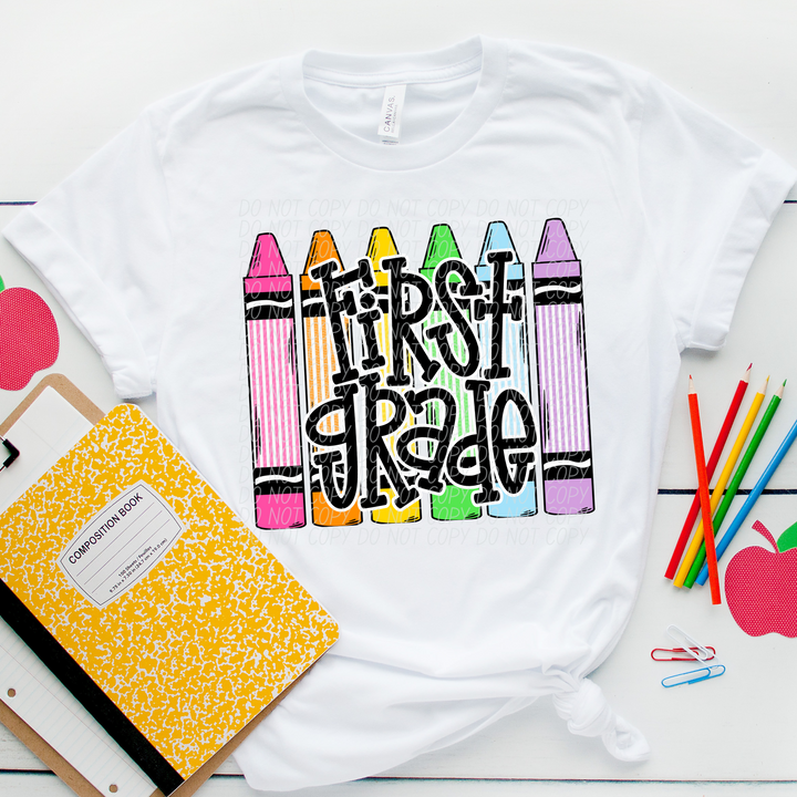Crayon Back To School DTF Print