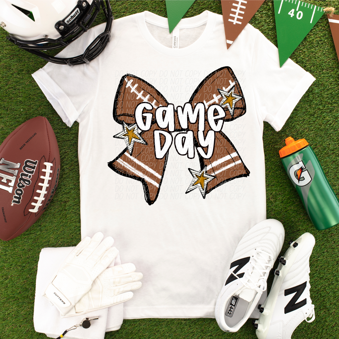Football Bow Game Day DTF Print