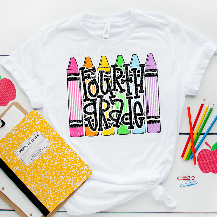 Crayon Back To School DTF Print