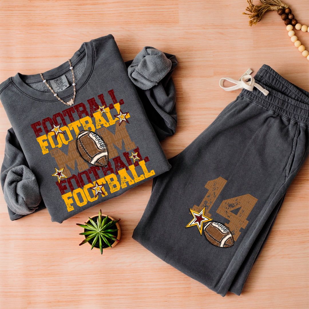 Football Mom Collection BACK DTF Print