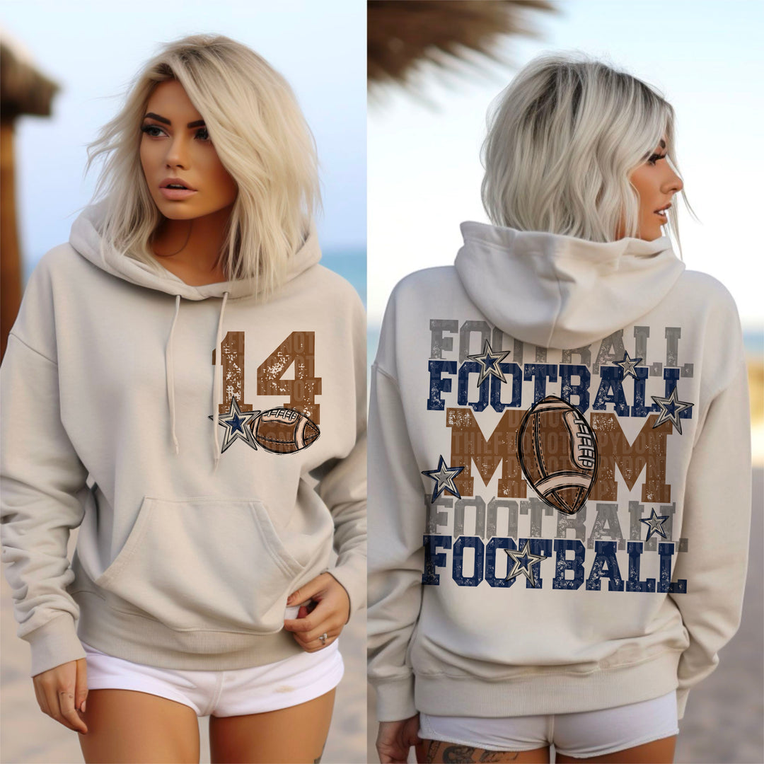 Football Mom Collection BACK DTF Print