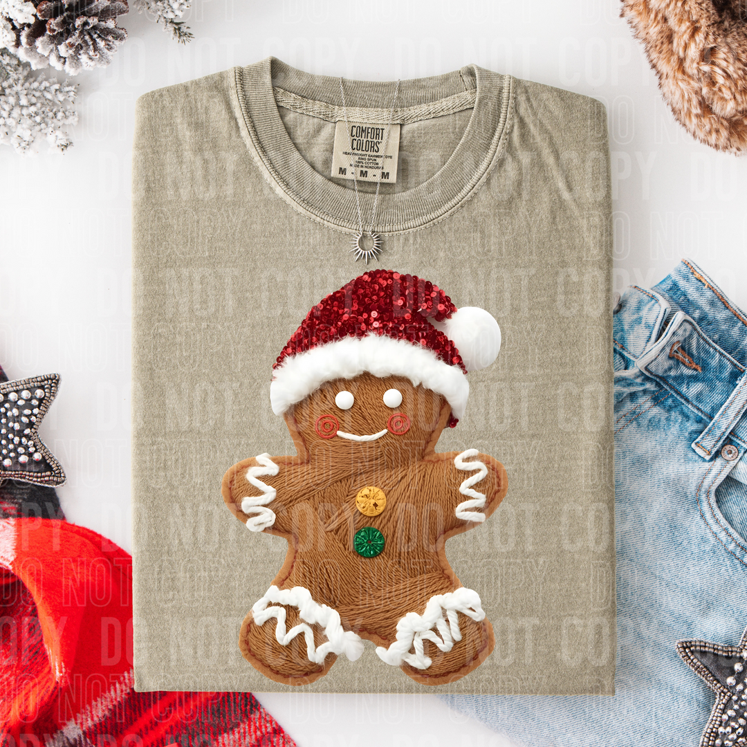 Gingerbread Yarn DTF Print