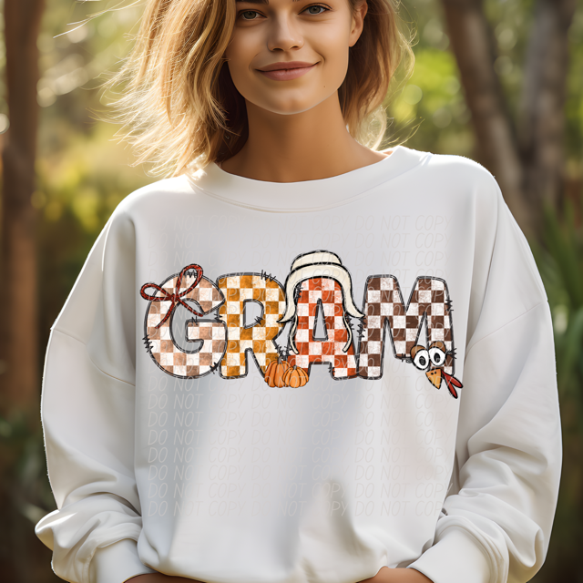 Thanksgiving Names DTF Print