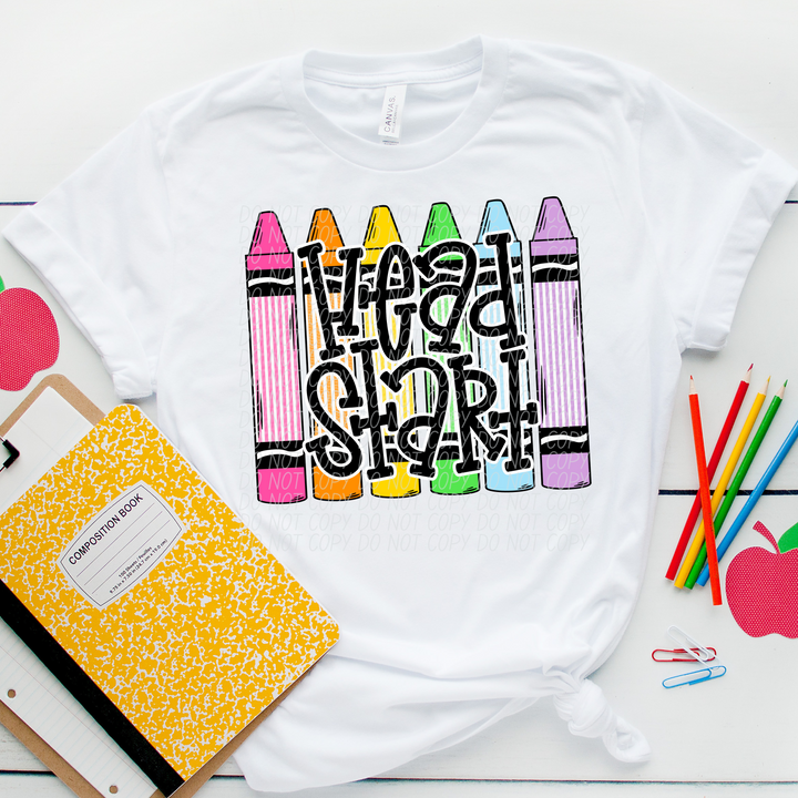 Crayon Back To School DTF Print
