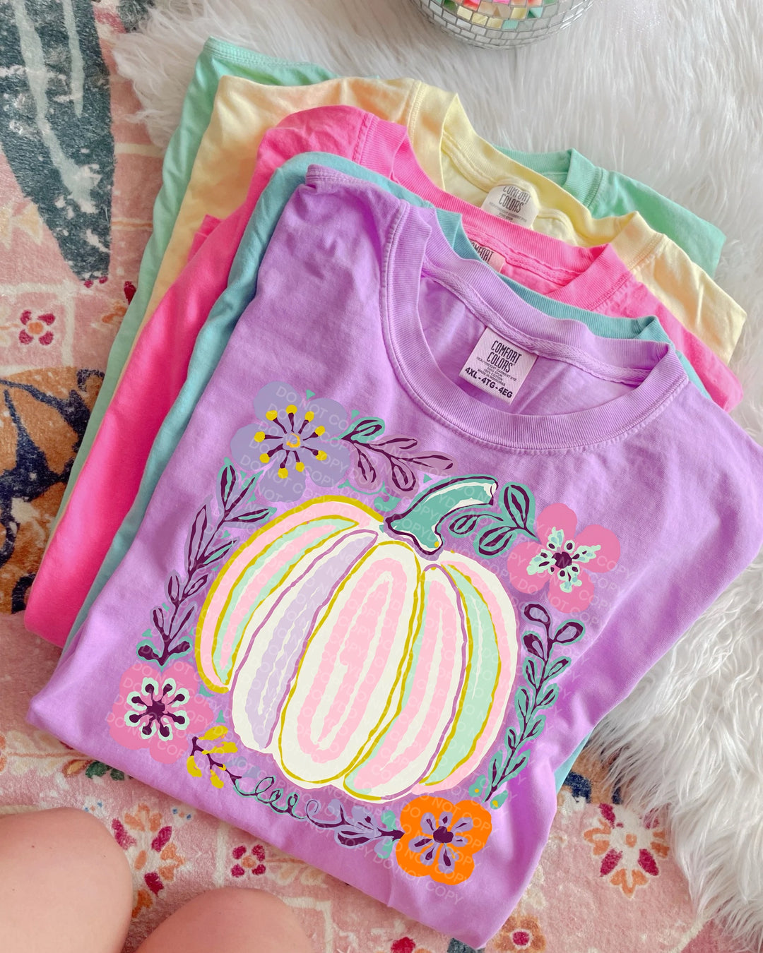 Pastel Pumpkin DTF Print