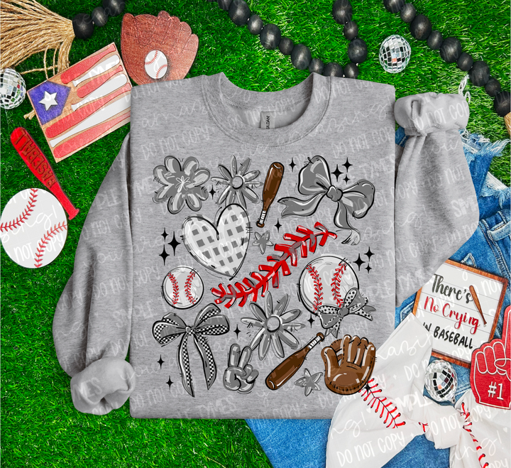 So Sporty Baseball Collage DTF Print