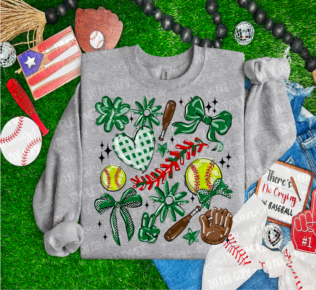 So Sporty Softball Collage DTF Print