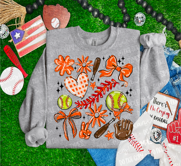 So Sporty Softball Collage DTF Print