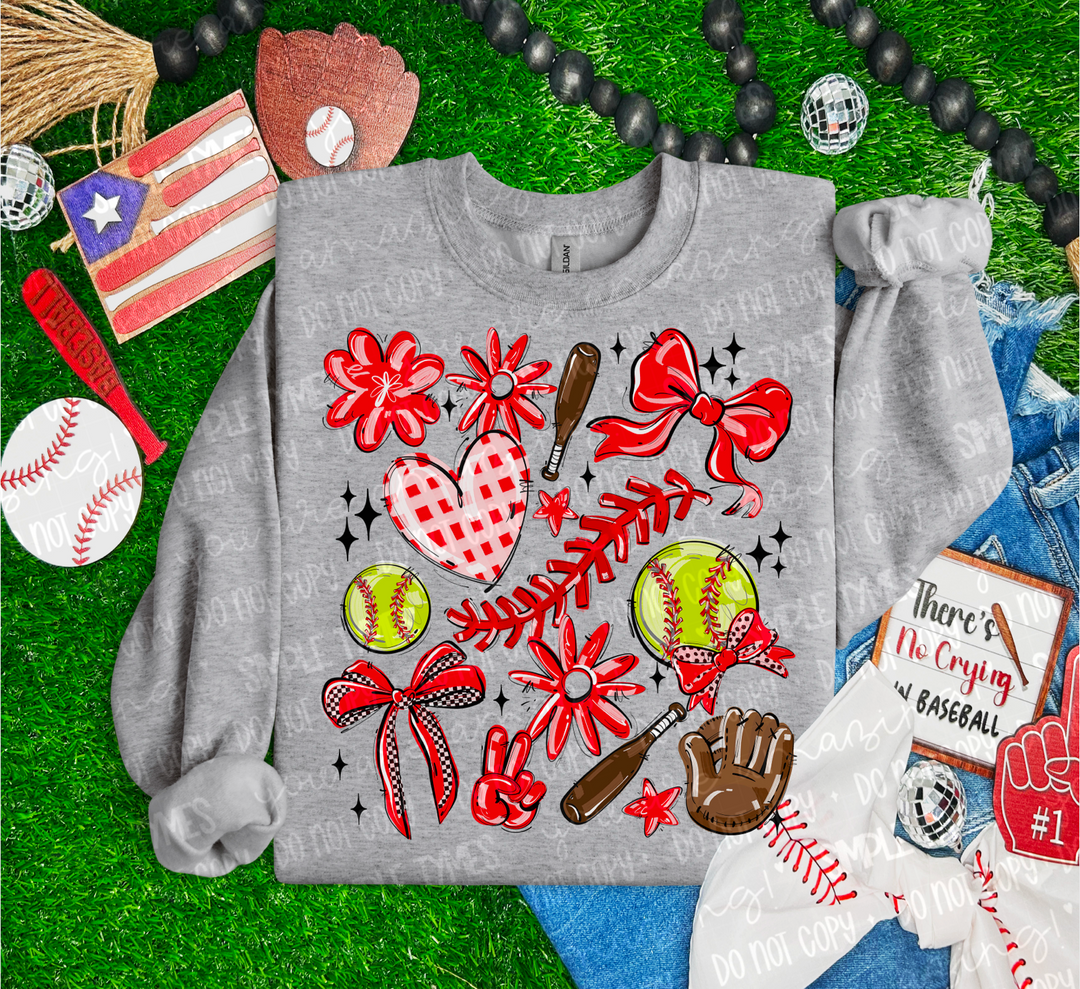 So Sporty Softball Collage DTF Print