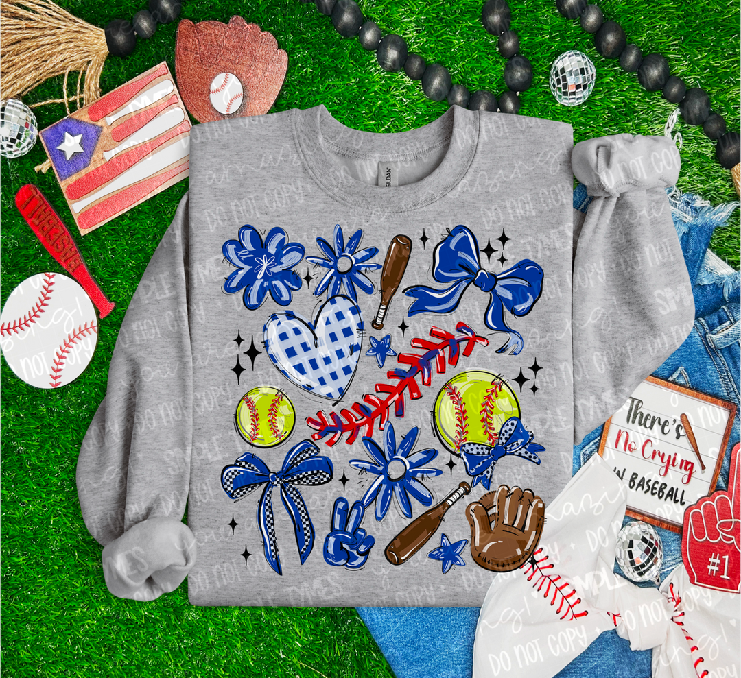 So Sporty Softball Collage DTF Print