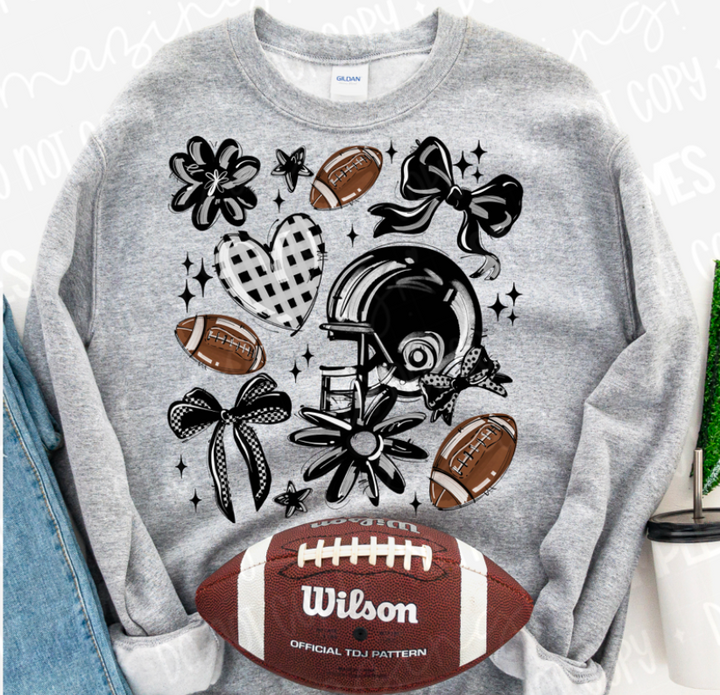 Play Ball Football Collage DTF Print