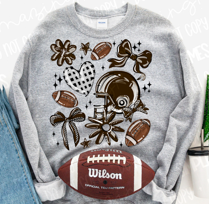 Play Ball Football Collage DTF Print