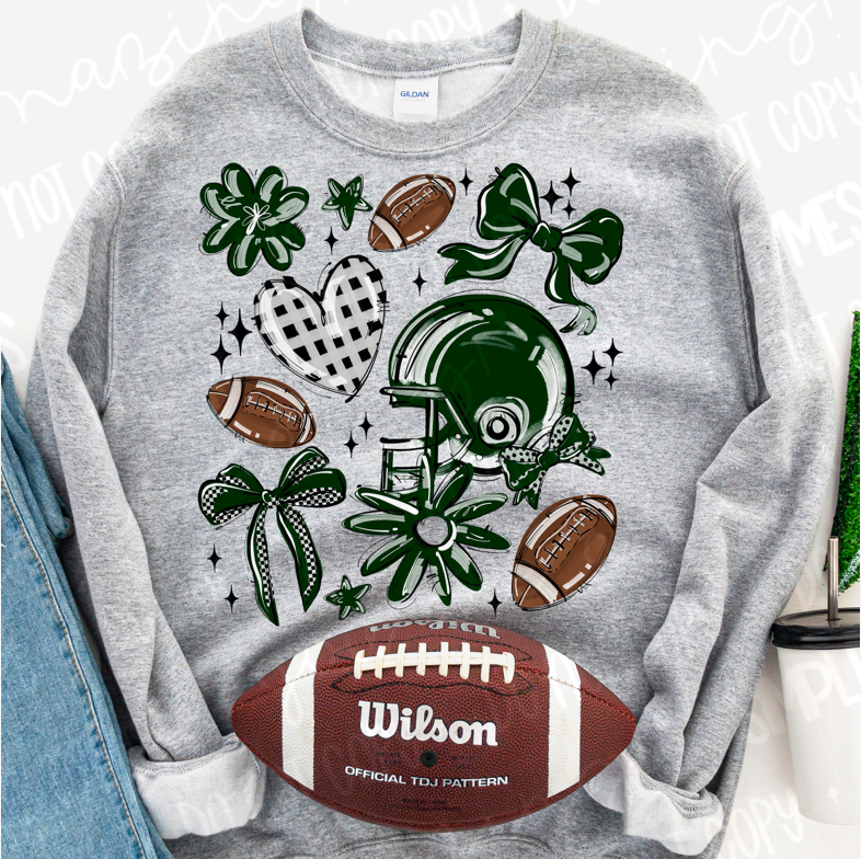 Play Ball Football Collage DTF Print