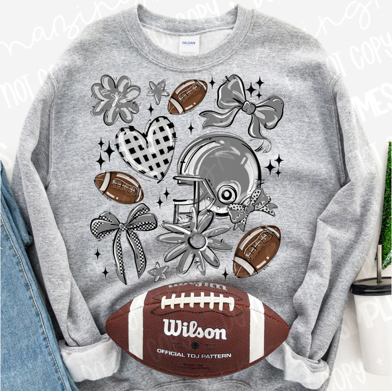 Play Ball Football Collage DTF Print