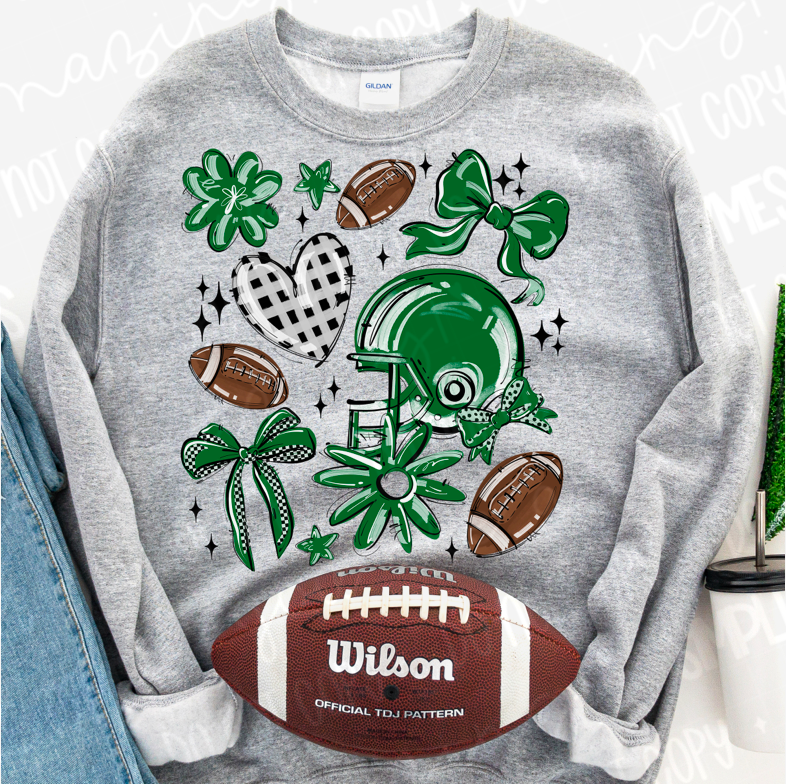 Play Ball Football Collage DTF Print