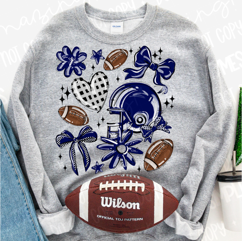 Play Ball Football Collage DTF Print