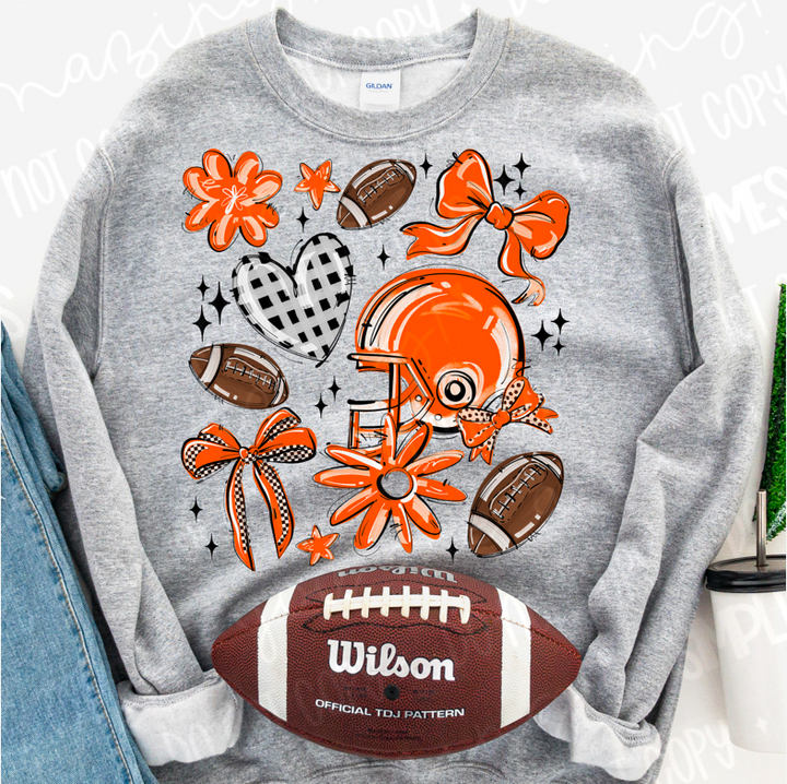 Play Ball Football Collage DTF Print