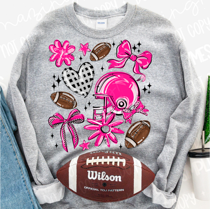 Play Ball Football Collage DTF Print