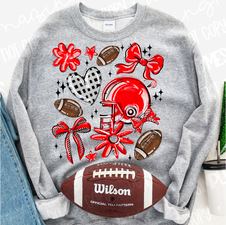 Play Ball Football Collage DTF Print