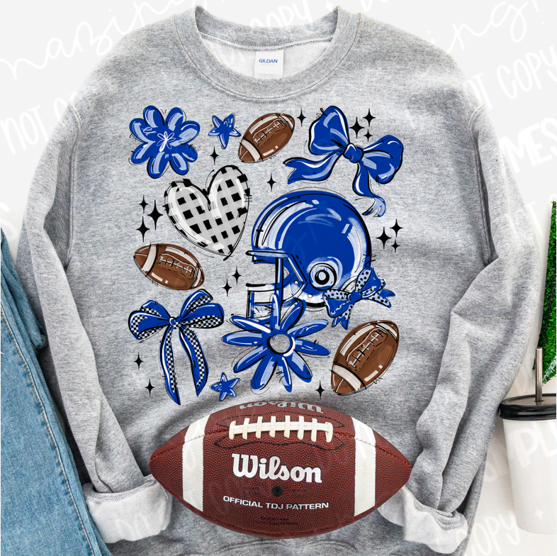 Play Ball Football Collage DTF Print