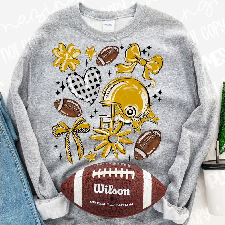 Play Ball Football Collage DTF Print