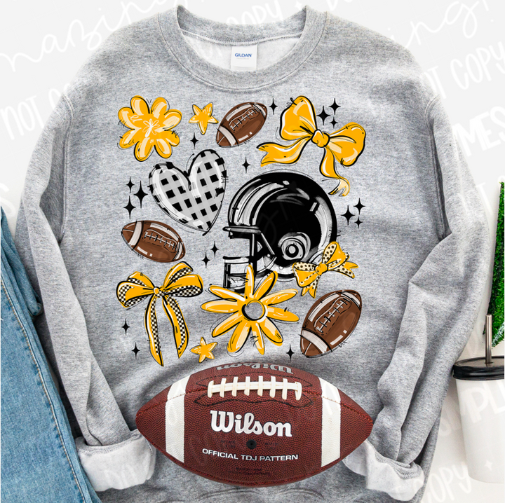 Play Ball Football Collage DTF Print